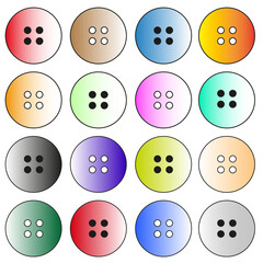 colored buttons for clothes. Vector illustration. stock image.