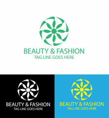 The logo of beauty and fashion. Also a flower logo design. Editable color and font.