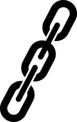 Chain simple icon. Monochrome illustration on white background..eps