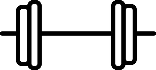 Dumbbell Barbell Icon Vector Design Illustration line 