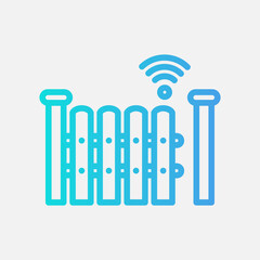 Gate icon in gradient style about smart home, use for website mobile app presentation