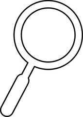 Magnify Glass Symbol Icon Vector Design Illustration line art. 1.eps