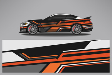 Fototapeta na wymiar Car wrap decal design vector, custom livery race rally car vehicle sticker and tinting.