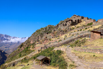 Nice view of the Pisac ruins in Cusco.