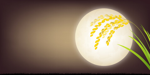 米　稲　秋　背景