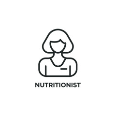 nutritionist line icon. linear style sign for mobile concept and web design. Outline vector icon. Symbol, logo illustration. Vector graphics
