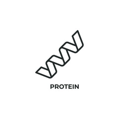 protein line icon. linear style sign for mobile concept and web design. Outline vector icon. Symbol, logo illustration. Vector graphics