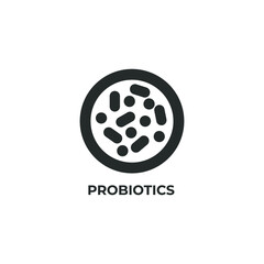 probiotics vector icon. filled flat sign for mobile concept and web design. Symbol, logo illustration. Vector graphics