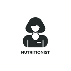 nutritionist vector icon. filled flat sign for mobile concept and web design. Symbol, logo illustration. Vector graphics