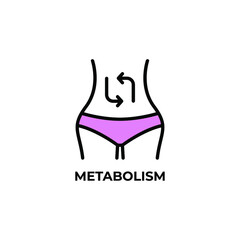 metabolism vector icon. Colorful flat design vector illustration. Vector graphics