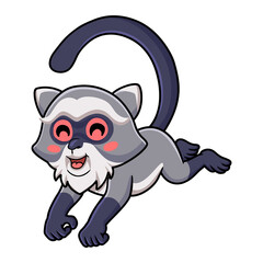 Obraz premium Cute samango monkey cartoon jumping