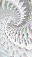 jagged white geological formation - spiral design
