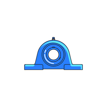 pillow block bearing type UCP, vector icon 2D design on white background
