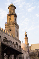 Fototapeta na wymiar El Moez Street in Old Cairo in Cairo, Egypt