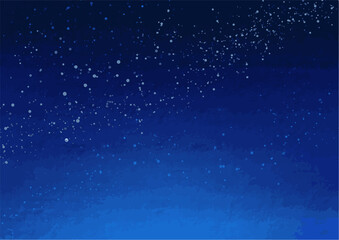 シンプルな星空の手描きイラスト