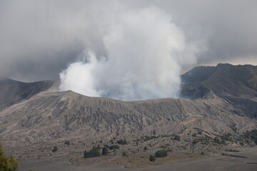 volcanic crater.  Indonesia's Bromo volcano