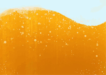 泡たっぷりなビールのイメージイラスト