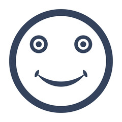Smile, happy, user, face, emoticon, neutral icon