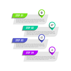 Flat steps infographics template design