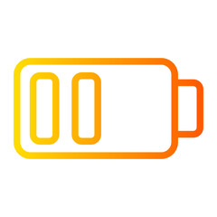 half battery gradient icon