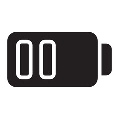 half battery glyph icon