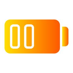 half battery gradient icon