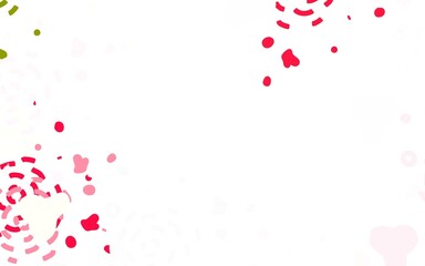 Light Green, Red vector backdrop with memphis shapes.