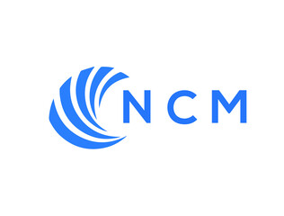 NCM Flat accounting logo design on white background. NCM creative initials Growth graph letter logo concept. NCM business finance logo design.
