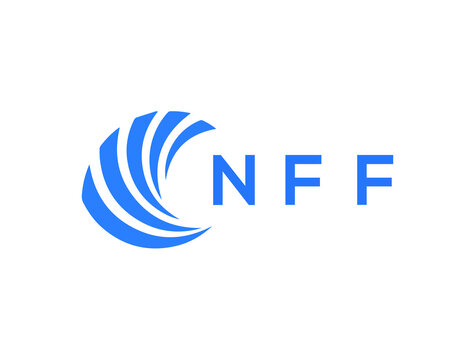 NFF Flat accounting logo design on white background. NFF creative initials Growth graph letter logo concept. NFF business finance logo design.
