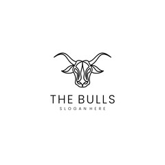Bulls logo design icon template
