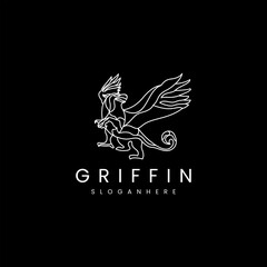 Griffin logo design icon template