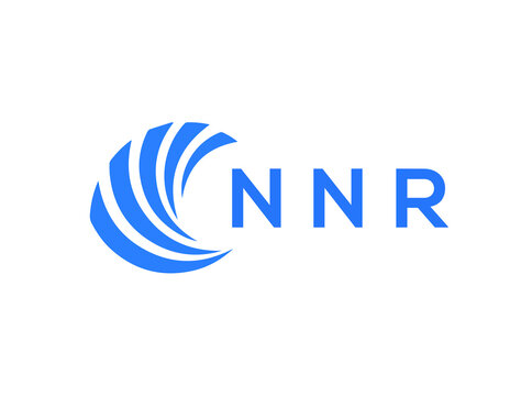 NNR Flat accounting logo design on white background. NNR creative initials Growth graph letter logo concept. NNR business finance logo design.
