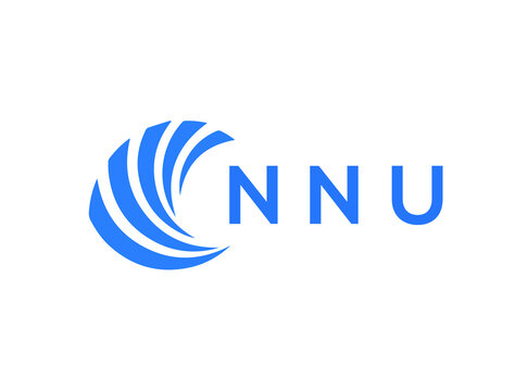 NNU Flat accounting logo design on white background. NNU creative initials Growth graph letter logo concept. NNU business finance logo design.
