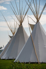 Top of a Tipi (tepee) at Canada Day celebrations in Calgary, Alberta. © Jeff Whyte