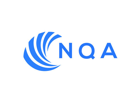 NQA Flat accounting logo design on white background. NQA creative initials Growth graph letter logo concept. NQA business finance logo design.
