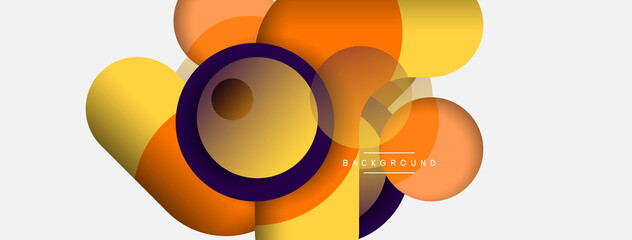 Circle and round shapes abstract background. Vector illustration for wallpaper banner background or landing page