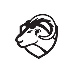 Goat Logo Template vector icon illustration design