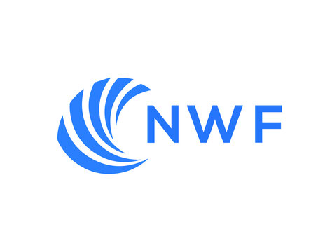 NWF Flat accounting logo design on white background. NWF creative initials Growth graph letter logo concept. NWF business finance logo design.

