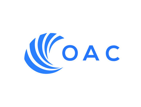 OAC Flat accounting logo design on white background. OAC creative initials Growth graph letter logo concept. OAC business finance logo design.
