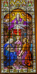 Naklejki  Jesus Mary Joseph God Stained Glass Gesu Church Miami Florida