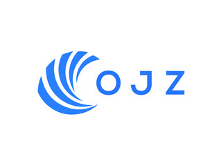 OJZ Flat accounting logo design on white background. OJZ creative initials Growth graph letter logo concept. OJZ business finance logo design.
