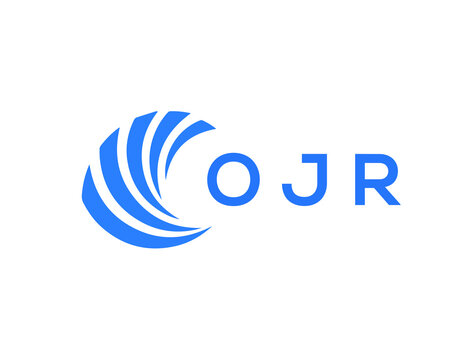 OJR Flat accounting logo design on white background. OJR creative initials Growth graph letter logo concept. OJR business finance logo design.
