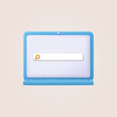 Search bar webpage. Internet search concept. Vector