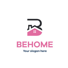 Real estate letter B modern company logo template