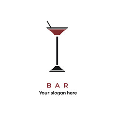 Bar wine modern company logo template