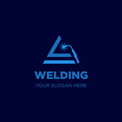 Welding company modern logo template