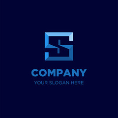 Letter S mosaic modern logo vector