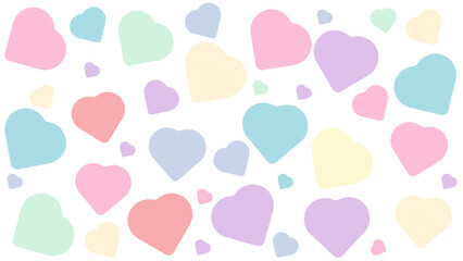 cute pastel heart shape background illustration, perfect for wallpaper, backdrop, postcard, and background for your design