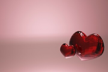 3dcg宝石風のハート