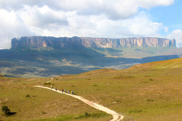 Caminho para o Monte Roraima, parque Nacional de Pacaraima, Venezuela.